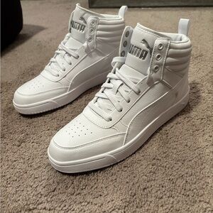 Puma Men's White High-Top Sneakers